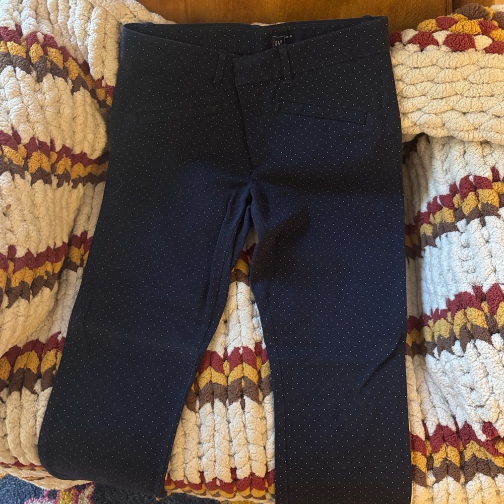 GAP Women’s Navy/White Polka Dot Pants